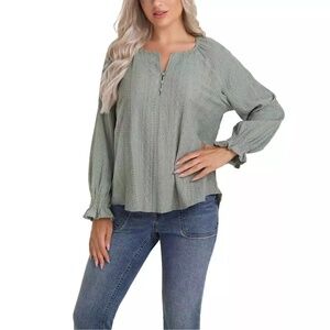 FRYE WOMEN´S PEASANT LONG SLEEVE BLOUSE
